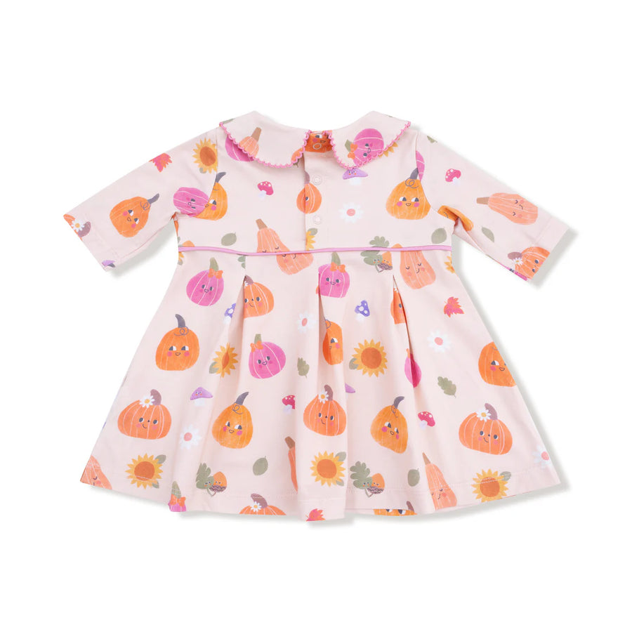 AUTUMN PUMKINS PINK DRESS AND LEGGING