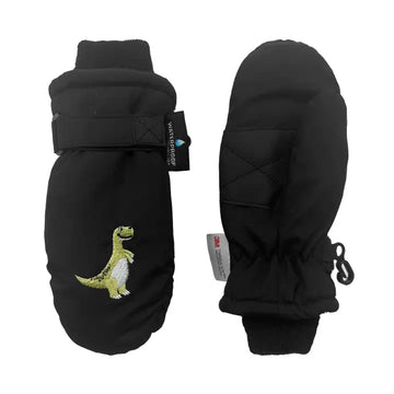 Dinosaur Embroidered Ski Mitten