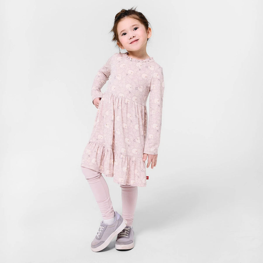 CUDDLE CLUB L/S DRESS WITH RIBBED LEGGING