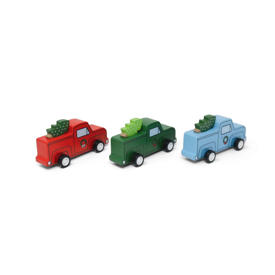 PULLBACK CHRISTMAS TRUCK W/TREE SET