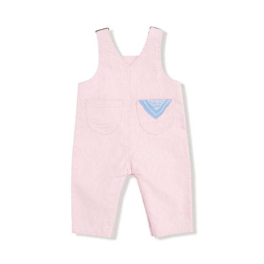 LITTLE FARM APPLIQUE PINK CLASSIC OVERALL