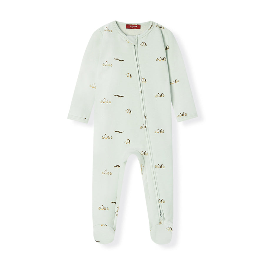 LIL PENGUIN STRETCH FLEECE FOOTIE