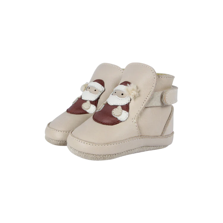 SANTA FAUX FUR LINED LEATHER BOOTIES