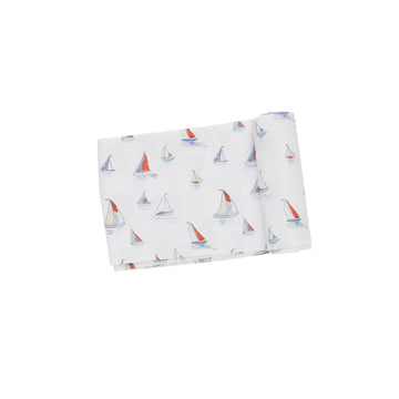 SKETCHY SAILBOAT bamboo swaddle blanket