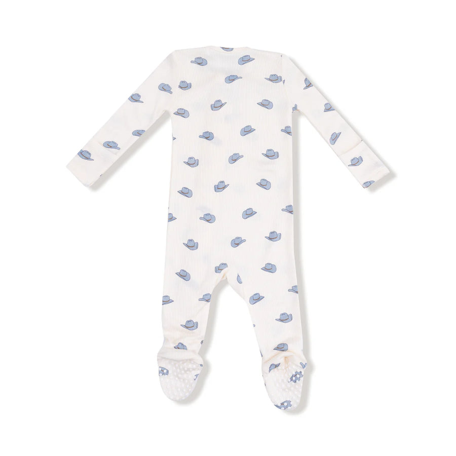 PETIT COWBOY HAT 2 WAY ZIPPER FOOTIE