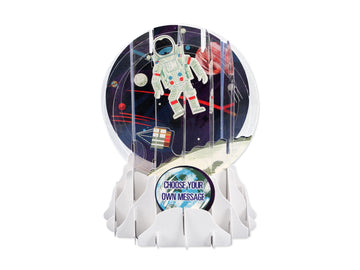 CARD ASTRONAUT GLOBE