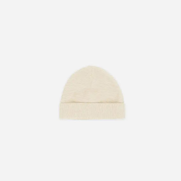 Wrap Knit Footie With Hat Set || Heathered Natural
