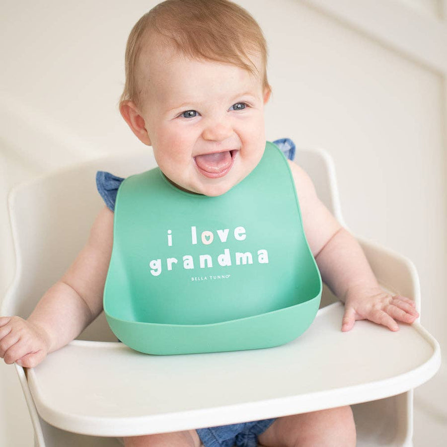 Love Grandma Wonder Bib - Pink and Brown Boutique