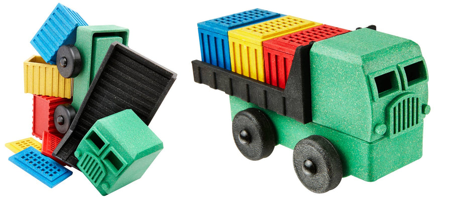 Cargo and Dump Truck 2 Pack