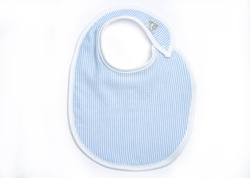 Light Blue Seersucker Classic Bib