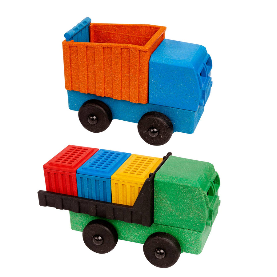 Cargo and Dump Truck 2 Pack