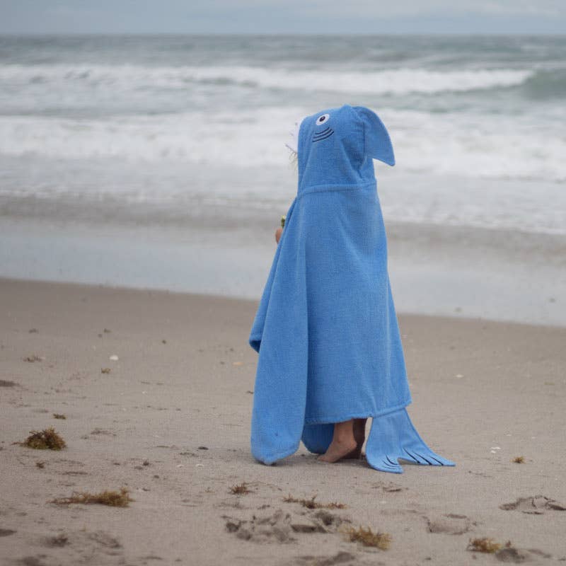 Blue Shark Hooded Towel