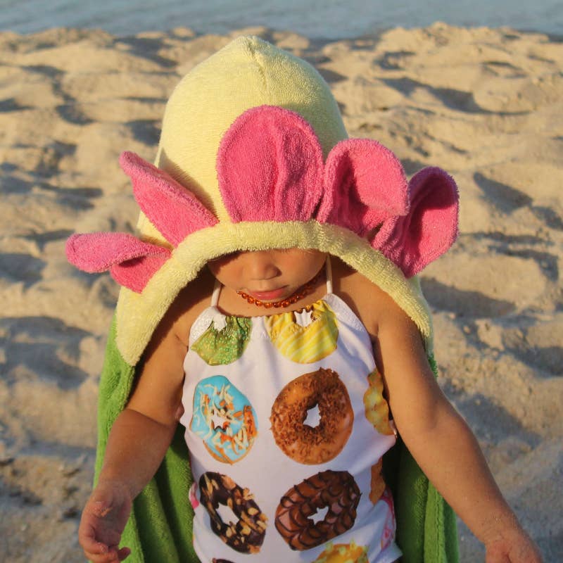 Flower Hooded Towel for toddlers ages 2 to 8 years old