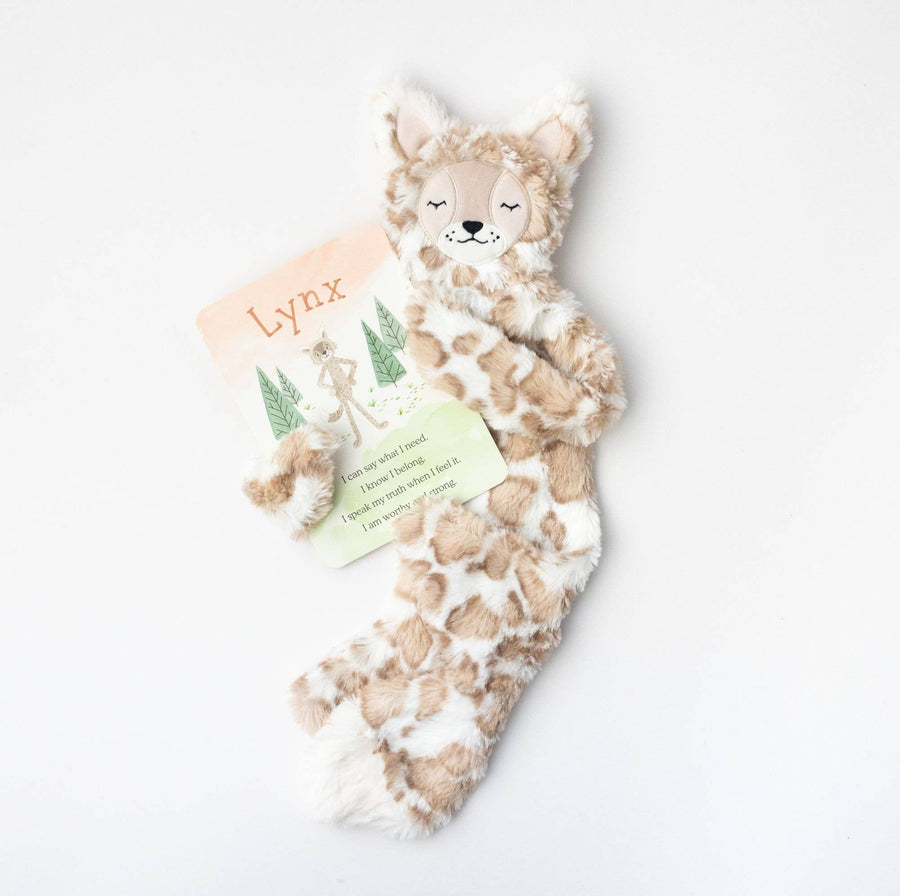 Lynx Snuggler + Intro Book - Self Expression - Pink and Brown Boutique