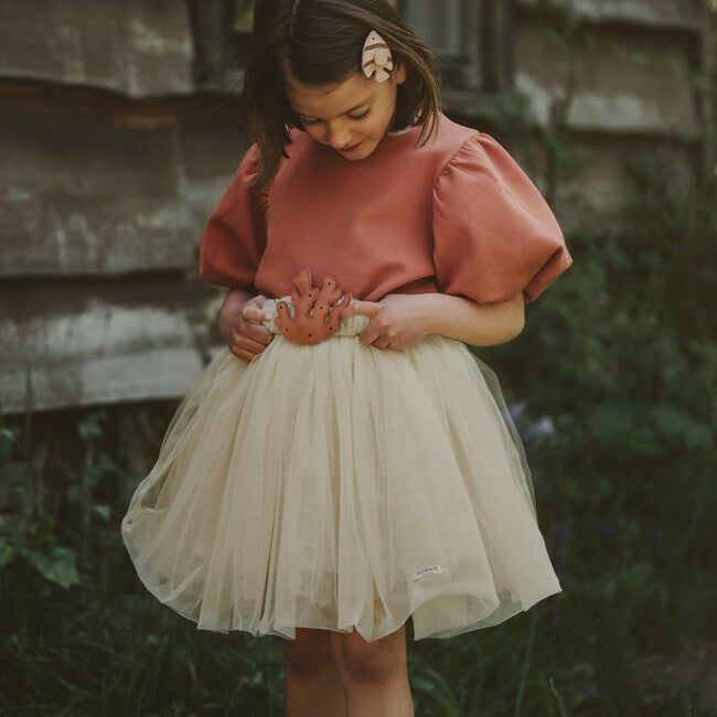 FAY SKIRT PEARL METALLIC - Pink and Brown Boutique