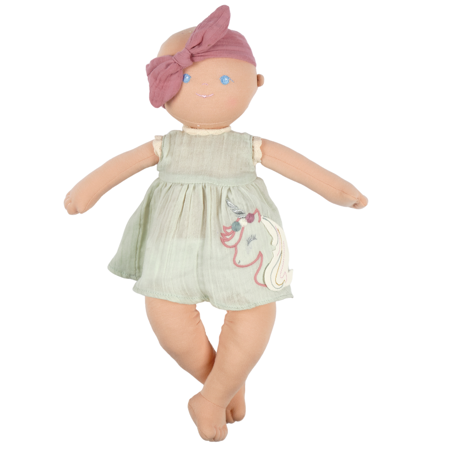 Baby Kaia Organic Doll - Pink and Brown Boutique