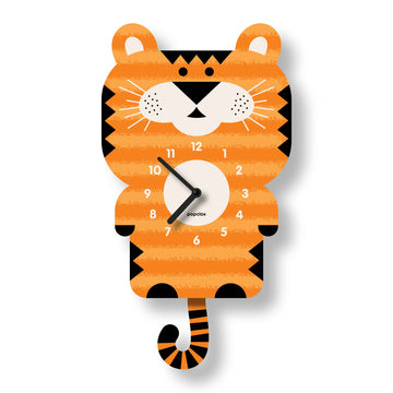 Acrylic Tiger Pendulum Clock - Pink and Brown Boutique