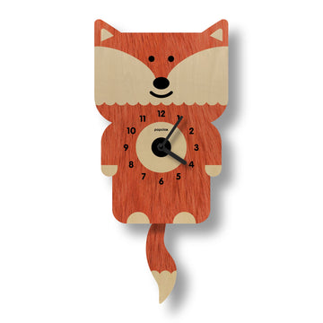 Fox Pendulum Clock - Pink and Brown Boutique