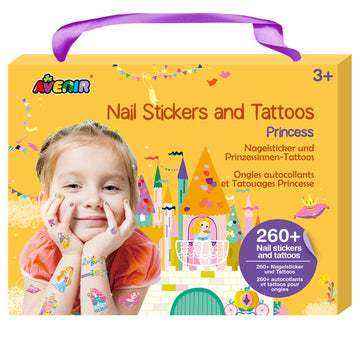 Avenir - Nail Stickers And Tattoos PRINCESS - Pink and Brown Boutique