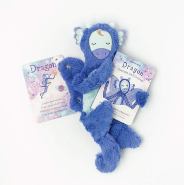Dragon Snuggler + Intro Book - Creativity - Pink and Brown Boutique