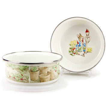 Set of 4 Peter Rabbit Child Bowls - Pink and Brown Boutique