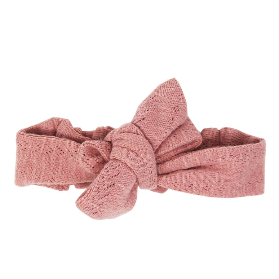 organic pointelle tie headband mauve - Pink and Brown Boutique