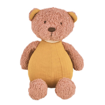Classic Baby Bear Organic Plush - Pink and Brown Boutique