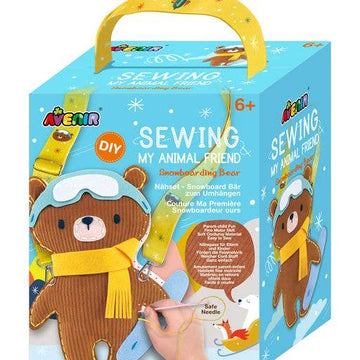 Avenir - Sewing My Animal Friend SNOWBOARDING BEAR - Pink and Brown Boutique