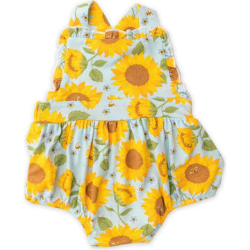 Sun Flower sunsuit bamboo - Pink and Brown Boutique