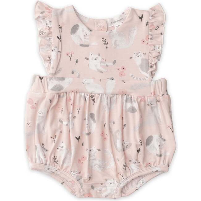 Pretty kittens sunsuit bamboo - Pink and Brown Boutique