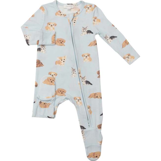 soft puppies zipper footie - Pink and Brown Boutique