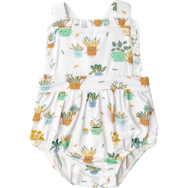 Pot Plant sunsuit bamboo - Pink and Brown Boutique