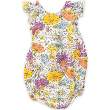 Wild Flower Sunsuit - Pink and Brown Boutique