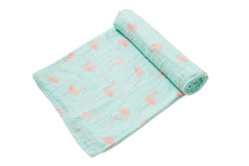 flamingo swaddle blanket - Pink and Brown Boutique