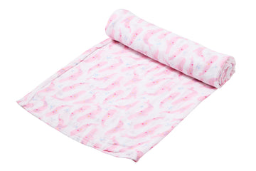 pink whale swaddle blanket - Pink and Brown Boutique