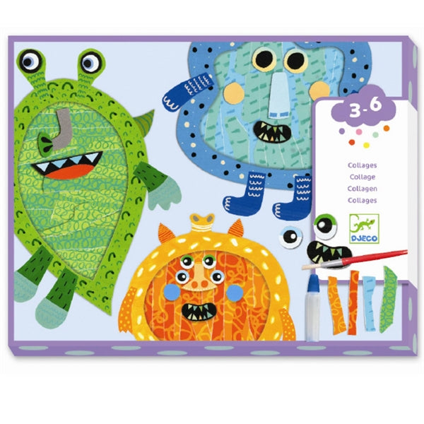 happy monster collages - Pink and Brown Boutique