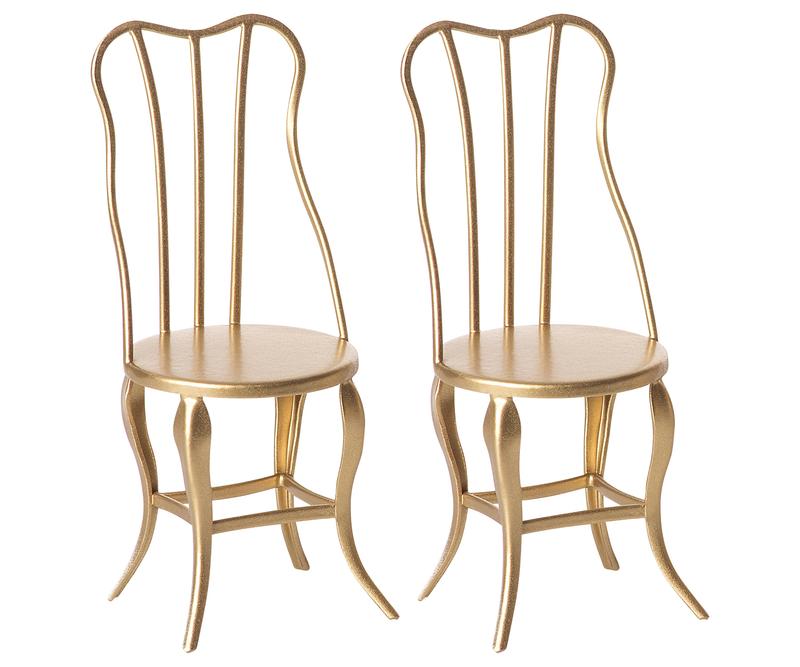set of gold vintage chairs - Pink and Brown Boutique