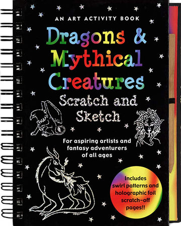 dragons & mythical creatures scratch and sketch - Pink and Brown Boutique