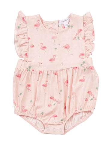 flamingo sunsuit bamboo - Pink and Brown Boutique