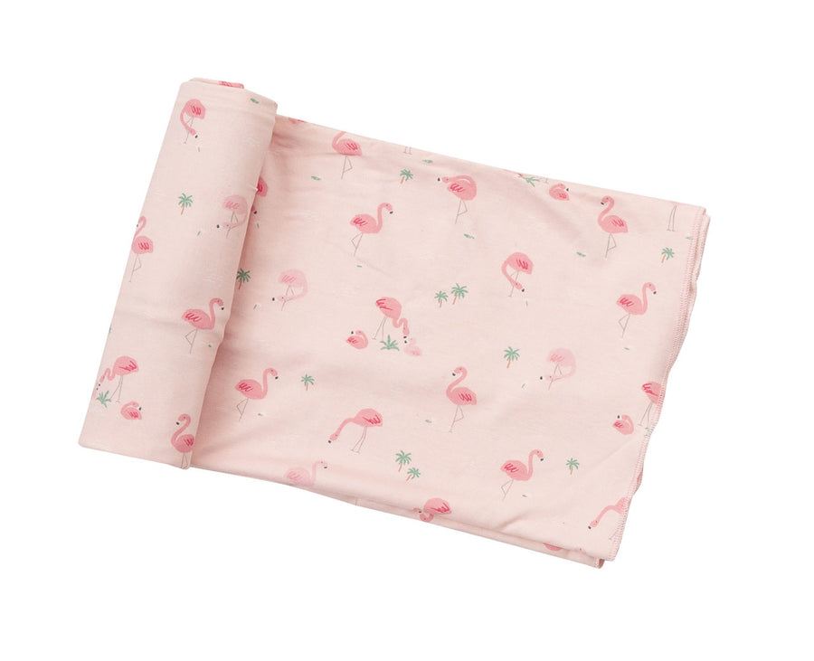 flamingo bamboo swaddle blanket - Pink and Brown Boutique