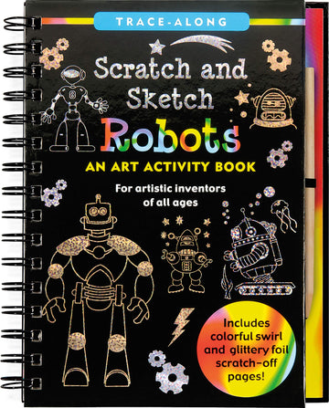 robots scratch and sketch - Pink and Brown Boutique