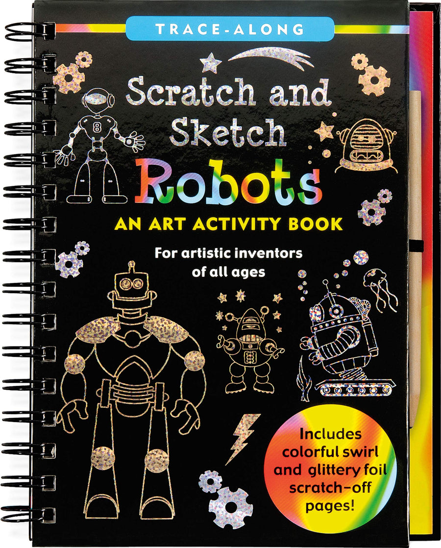robots scratch and sketch - Pink and Brown Boutique