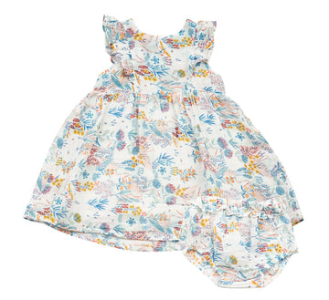 crane dress and diaper cover - Pink and Brown Boutique