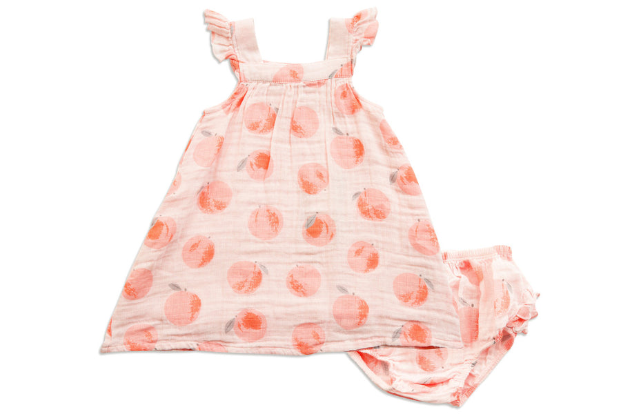 peachy dress and diaper cover - Pink and Brown Boutique