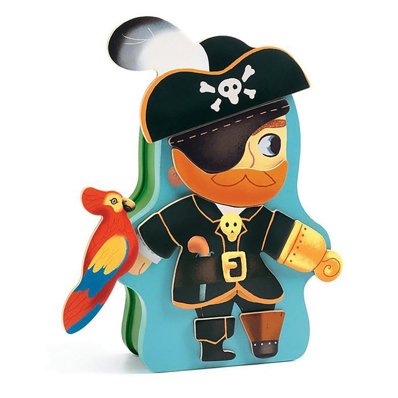 wooden magnetic pirate - Pink and Brown Boutique