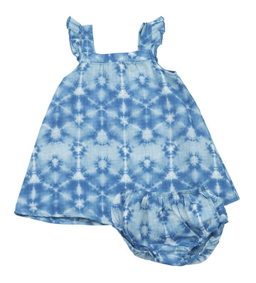 indigo dress and diaper cover - Pink and Brown Boutique