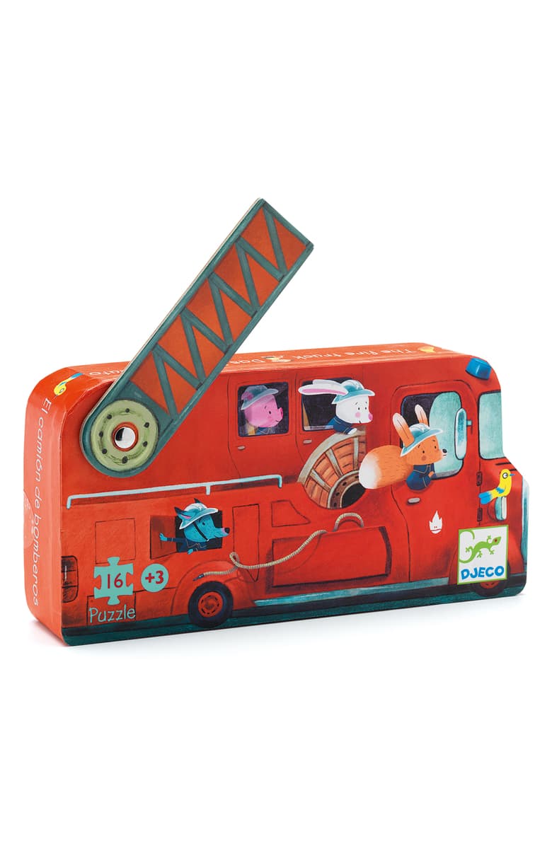 fire truck silhouette puzzle - Pink and Brown Boutique