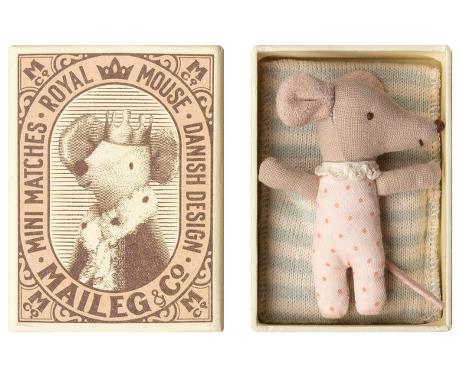 sleepy/wakey baby mouse girl - Pink and Brown Boutique