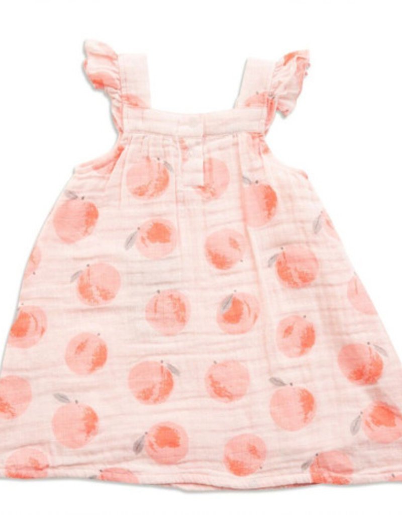 peach muslin dress - Pink and Brown Boutique