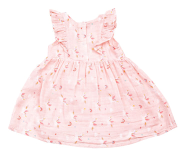 unicorn muslin dress - Pink and Brown Boutique